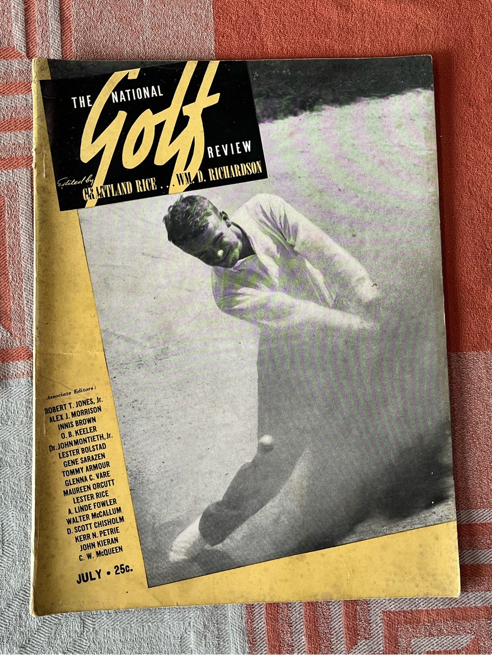 Vintage 1936 The National Golf Review Magazine - Yellow & Black Cover